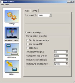 Screenshot des LCM-Toolbox-Softwaretools